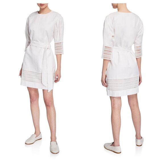 Rebecca Minkoff White Georgina Lace Trim Dress
Size Medium - Picture 2 of 12